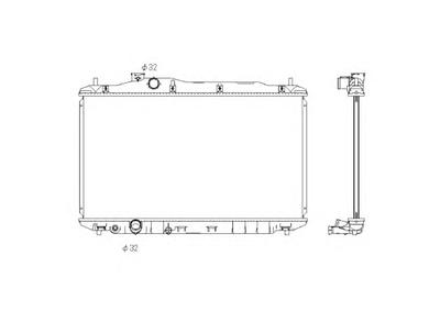 Радиатор, охлаждение двигателя NRF 58323