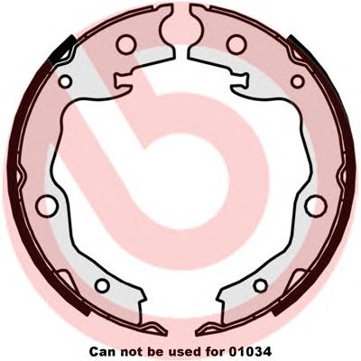 Комплект тормозных колодок, стояночная тормозная система BREMBO