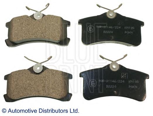 Комплект тормозных колодок, дисковый тормоз BLUE PRINT