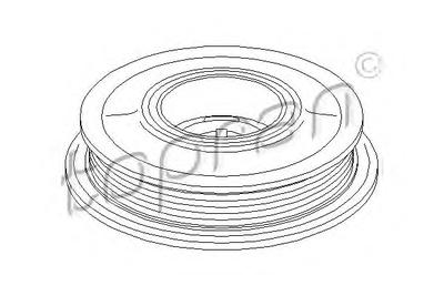 Ременный шкив, коленчатый вал TOPRAN 206902