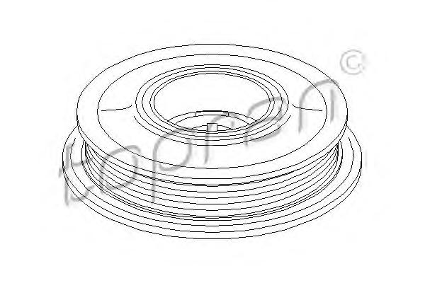 Ременный шкив, коленчатый вал TOPRAN