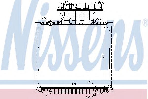 Радиатор, охлаждение двигателя NISSENS