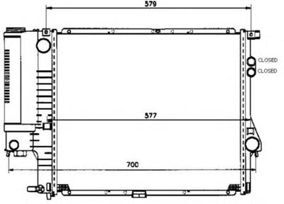 Радиатор, охлаждение двигателя NRF 58247