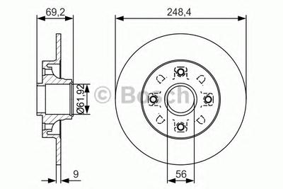 Тормозной диск BOSCH 0986479S43