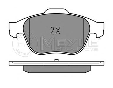 Комплект тормозных колодок, дисковый тормоз MEYLE