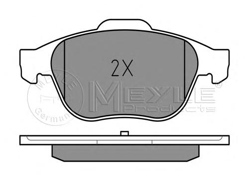 Комплект тормозных колодок, дисковый тормоз MEYLE