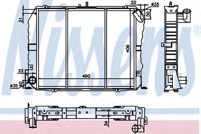 Радиатор, охлаждение двигателя NISSENS 64737
