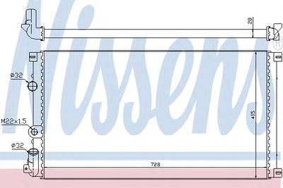 Радиатор, охлаждение двигателя NISSENS 63812A