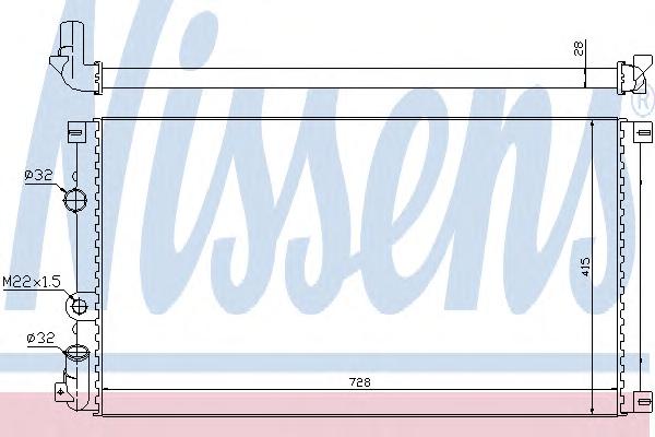 Радиатор, охлаждение двигателя NISSENS