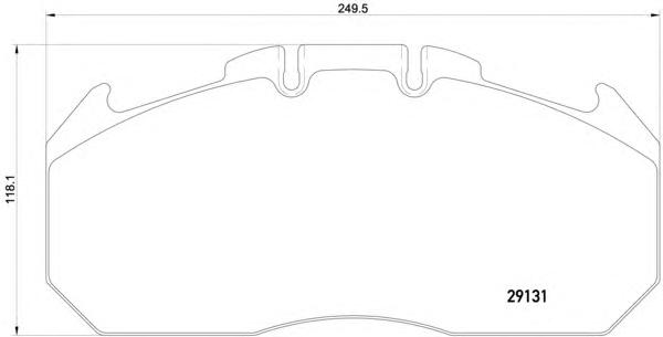 Комплект тормозных колодок, дисковый тормоз TEXTAR