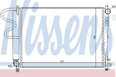 Радиатор, охлаждение двигателя NISSENS 61006