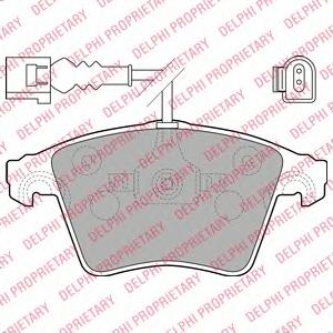 Комплект тормозных колодок, дисковый тормоз DELPHI