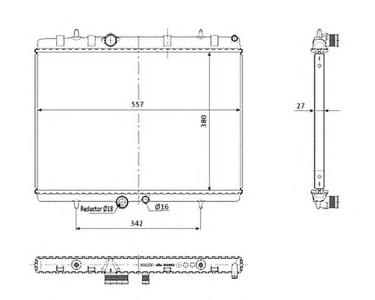 Радиатор, охлаждение двигателя NRF 50438