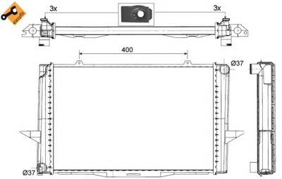 Радиатор, охлаждение двигателя NRF 509509