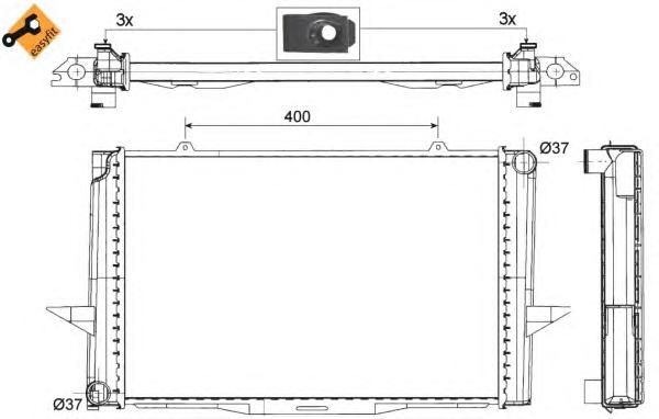 Радиатор, охлаждение двигателя NRF