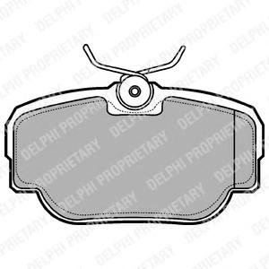 Комплект тормозных колодок, дисковый тормоз DELPHI LP914