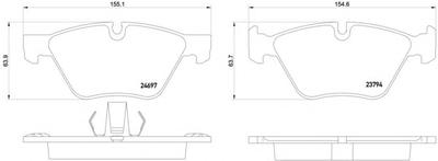 Комплект тормозных колодок, дисковый тормоз TEXTAR 2469719305