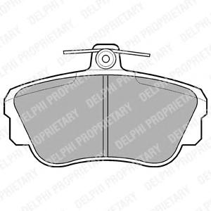 Комплект тормозных колодок, дисковый тормоз DELPHI