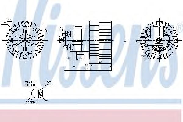 Вентилятор салона NISSENS