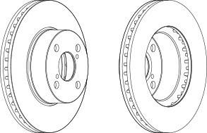Тормозной диск FERODO DDF1294C