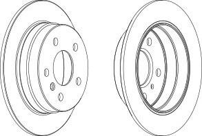 Тормозной диск FERODO DDF1258C