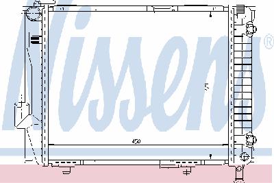 Радиатор, охлаждение двигателя NISSENS 62711