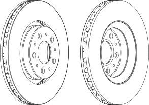 Тормозной диск FERODO DDF1078C