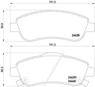 Комплект тормозных колодок, дисковый тормоз TEXTAR 2463819015