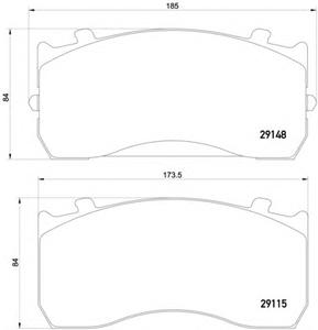 Комплект тормозных колодок, дисковый тормоз TEXTAR 2918334025T3016