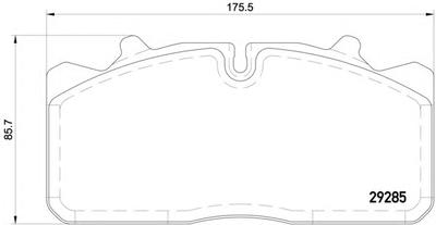 Комплект тормозных колодок, дисковый тормоз TEXTAR 2928526034T3016