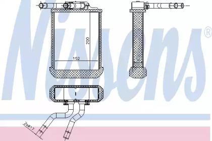 Теплообменник, отопление салона NISSENS