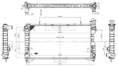 Радиатор, охлаждение двигателя NRF 53156