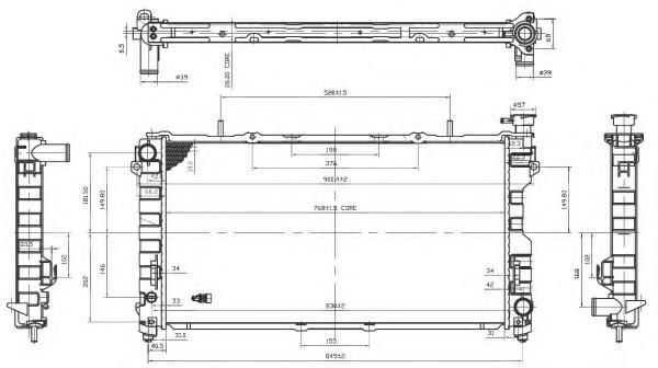 Радиатор, охлаждение двигателя NRF