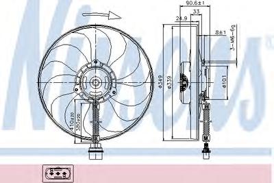 Вентилятор, охлаждение двигателя NISSENS