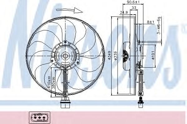 Вентилятор, охлаждение двигателя NISSENS
