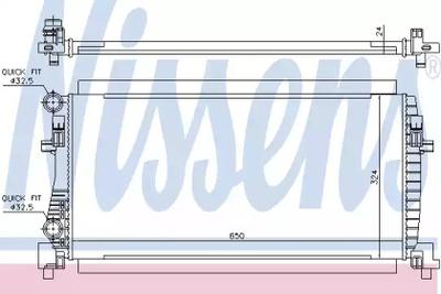 Радиатор, охлаждение двигателя NISSENS 65317