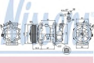 Компрессор, кондиционер NISSENS 89053