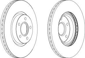 Тормозной диск FERODO DDF1225C