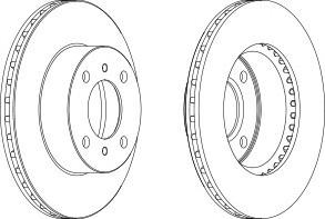 Тормозной диск FERODO DDF1005C