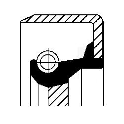 Уплотняющее кольцо, распределительный вал CORTECO