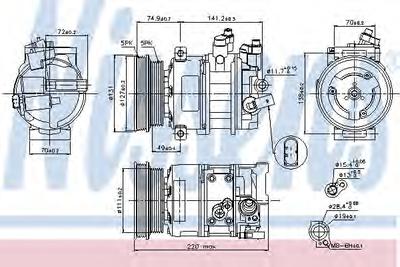 Компрессор, кондиционер NISSENS 89421
