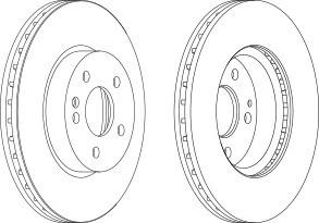 Тормозной диск FERODO DDF1203C