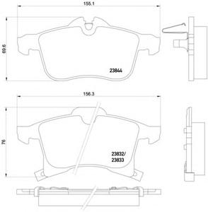 Комплект тормозных колодок, дисковый тормоз TEXTAR 2383219605