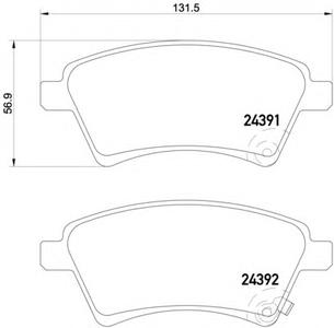 Комплект тормозных колодок, дисковый тормоз TEXTAR 2439116015