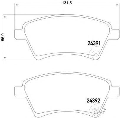 Комплект тормозных колодок, дисковый тормоз TEXTAR
