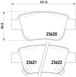 Комплект тормозных колодок, дисковый тормоз TEXTAR 2362016615