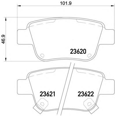 Комплект тормозных колодок, дисковый тормоз TEXTAR