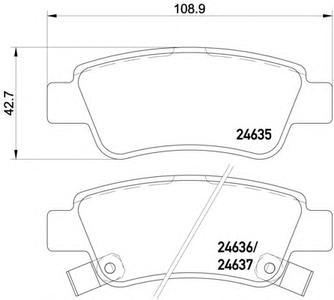 Комплект тормозных колодок, дисковый тормоз TEXTAR 2463516515