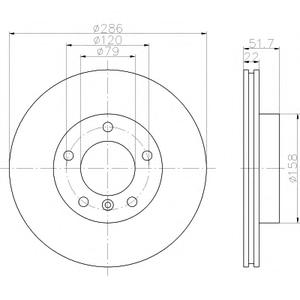 Тормозной диск TEXTAR 98200055601