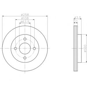 Тормозной диск TEXTAR 98200096201